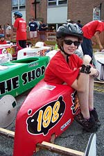 driver Jordan Norberg takes a rest.